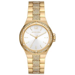 Michael Kors Women’s Quartz Gold Stainless Steel White Dial 37mm Watch MK7361