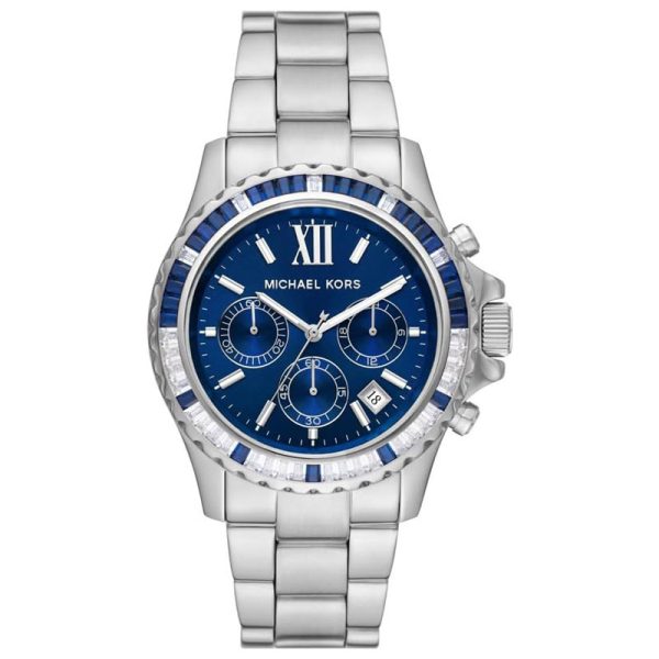 Michael Kors Women’s Quartz Silver Stainless Steel Blue Dial 42mm Watch MK7237