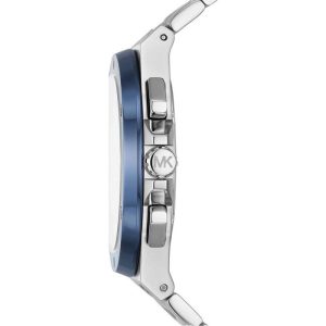 Michael Kors Men’s Quartz Silver Stainless Steel Blue Dial 45mm Watch MK8938