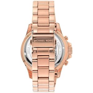 Michael Kors Women’s Quartz Rose Gold Stainless Steel Black Dial 42mm Watch MK6972