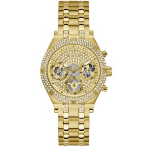 Guess Women’s Quartz Gold Stainless Steel Champagne Dial 38mm Watch GW0440L2