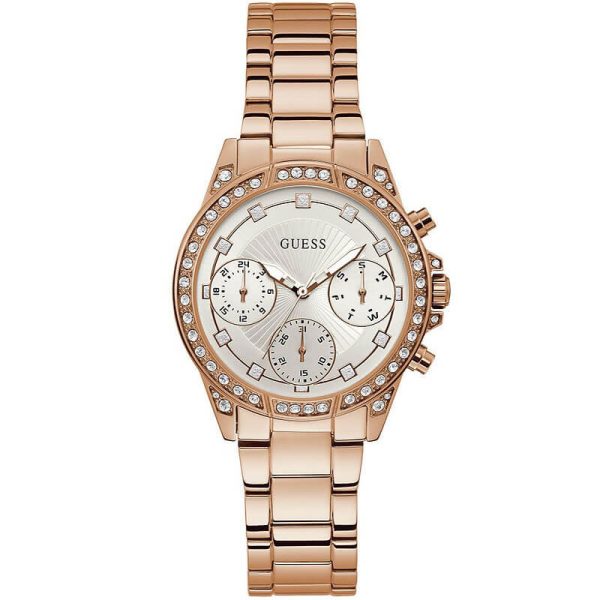 Guess Women’s Quartz Rose Gold Stainless Steel White Dial 36mm Watch W1293L3 UAE DUBAI AJMAN SHARJAH ABU DHABI RAS AL KHAIMA UMM UL QUWAIN ALAIN FUJAIRAH