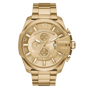 Diesel Men’s Quartz Gold Stainless Steel Gold Dial 53mm Watch DZ4360