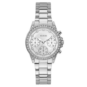 Guess Women’s Quartz Silver Stainless Steel Silver Dial 36mm Watch W1293L1