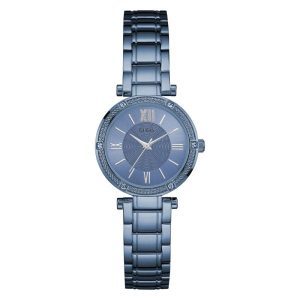 Guess Women’s Quartz Blue Stainless Blue White Dial 30mm Watch W0767L4