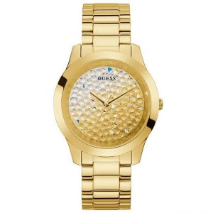 Guess Women’s Quartz Gold Stainless Steel Silver & Gold Dial 42mm Watch GW0020L2