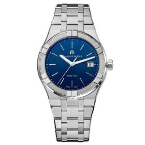 Maurice Lacroix Men’s Quartz Swiss Made Silver Stainless Steel Blue Dial 40mm Watch AI1108-SS002-430-1