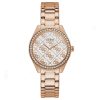 Guess Women’s Quartz Rose Gold Stainless Steel White Dial 37mm Watch GW0001L3