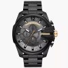 Diesel Men’s Quartz Black Stainless Steel Grey Dial 51mm Watch DZ4479