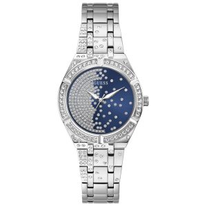 Guess Women’s Quartz Silver Stainless Steel Silver & Blue Dial 36mm Watch GW0312L1