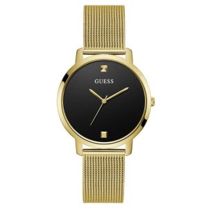 Guess Women’s Quartz Gold Stainless Steel Black Dial 40mm Watch GW0243L2