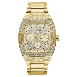 Guess Men’s Quartz Gold Stainless Steel Gold Dial 43mm Watch GW0094G2