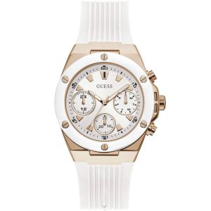 Guess Women’s Quartz White Silicone Strap White Dial 39mm Watch GW0030L3