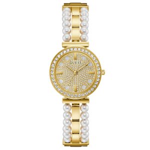 Guess Women’s Quartz Two Tone Stainless Steel Champagne Dial 30mm Bracelet Watch GW0531L2