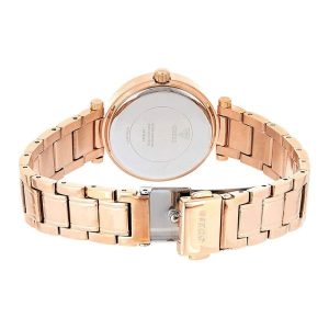 Guess Women’s Quartz Rose Gold Stainless Steel White Dial 30mm Watch W0767L3