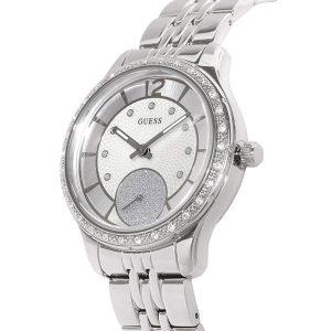 Guess Women’s Quartz Silver Stainless Steel Silver Dial 35mm Watch W0931L1