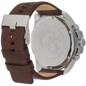 Diesel Men’s Quartz Brown Leather Strap Blue Dial 54mm Watch DZ4281