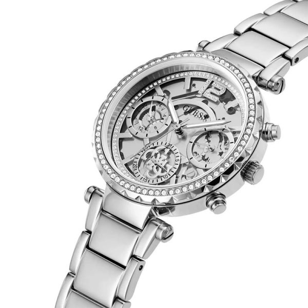 Guess Women’s Quartz Silver Stainless Steel Silver Dial 37mm Watch GW0403L1