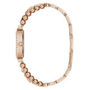 Guess Women’s Quartz Rose Gold Stainless Steel Silver Dial 30mm Bracelet Watch GW0401L3