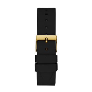 Guess Women’s Quartz Black Silicone Strap Gold Dial 40mm Watch GW0004L1