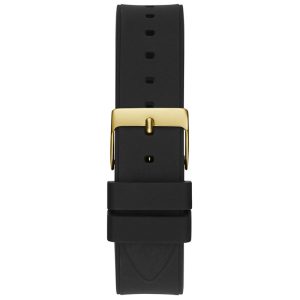 Guess Women’s Quartz Black Silicone Strap Gold Dial 40mm Watch GW0619L2