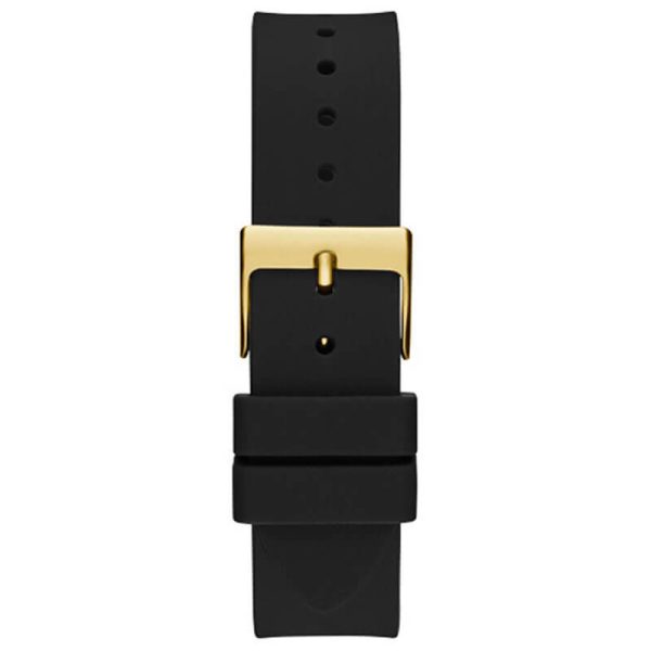 Guess Women’s Quartz Black Silicone Strap Champagne Dial 40mm Watch GW0536L3