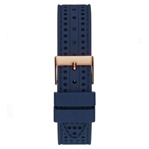 Guess Women’s Quartz Navy Blue Silicone Strap Blue & Rose Gold Dial 36mm Watch W1227L3