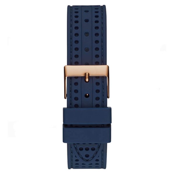 Guess Women’s Quartz Navy Blue Silicone Strap Blue & Rose Gold Dial 36mm Watch W1227L3