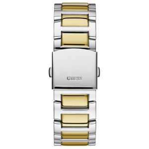 Guess Men’s Quartz Two Tone Stainless Steel Silver Dial 48mm Watch W0799G4