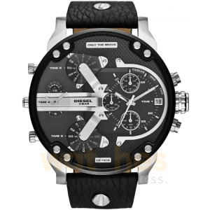 Diesel Men’s Quartz Black Leather Strap Black Dial 57mm (Four Time Zone) Watch DZ7313 UAE DUBAI AJMAN SHARJAH ABU DHABI RAS AL KHAIMA UMM UL QUWAIN ALAIN FUJAIRAH