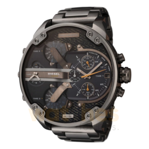 Diesel Men’s Quartz Grey Stainless Steel Blue Dial 57mm (Four Time zone) Watch DZ7331 UAE DUBAI AJMAN SHARJAH ABU DHABI RAS AL KHAIMA UMM UL QUWAIN ALAIN FUJAIRAH