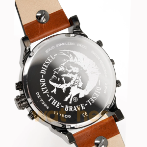 Alternative view of Diesel Men’s Quartz Brown Leather Strap Silver Dial 57mm (Four Time zone) Watch DZ7394