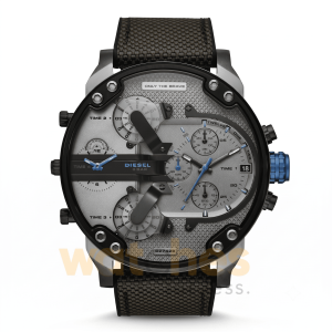 Diesel Men’s Quartz Multi Nylon Strap Black Dial 57mm (Four Time zone) Watch DZ7429