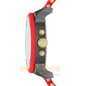 Alternative view of Diesel Men’s Quartz Red Silicone & Stainless Steel Grey Dial 57mm Watch DZ7430