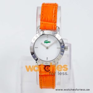 Lacoste Women’s Quartz Orange Leather Strap White Dial 27mm Watch 2000513