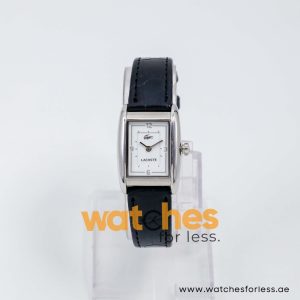 Lacoste Women’s Quartz Black Leather Strap White Dial 23mm Watch 2000748