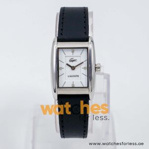 Lacoste Women’s Quartz Black Leather Strap White Dial 23mm Watch 2000642