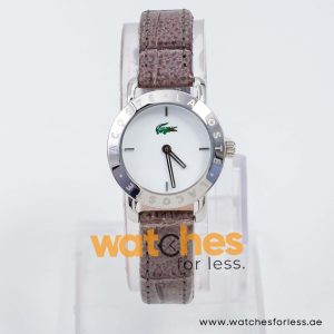 Lacoste Women’s Quartz Grey Leather Strap White Dial 27mm Watch 2000514/1