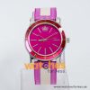 Juicy Couture Women’s Quartz Purple & White Nylon Strap Pink Dial 38mm Watch 1900839