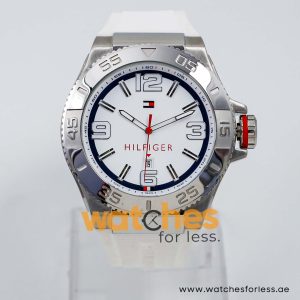 Tommy Hilfiger Men’s Quartz White Silicone Strap White Dial 48mm Watch 1791036