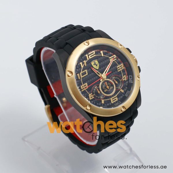 Ferrari Men’s Quartz Black Silicone Strap Black Dial 46mm Watch 830089