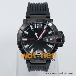 Tommy Hilfiger Men’s Quartz Black Silicone Strap Black Dial 42mm Watch 1790747