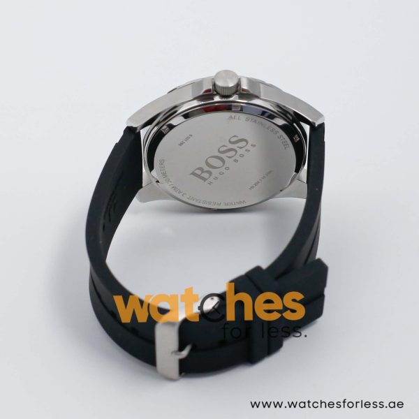 Hugo Boss Men’s Quartz Black Silicone Strap Black Dial 48mm Watch HB2041142586