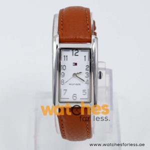 Tommy Hilfiger Women’s Quartz Brown Leather Strap White Dial 22mm Watch 1780944/1