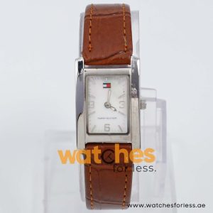 Tommy Hilfiger Women’s Quartz Brown Leather Strap Mother Of Pearl Dial 21mm Watch 1780178