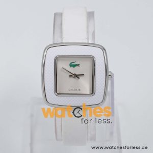 Lacoste Women’s Quartz White Leather Strap Silver Sunray Dial 32mm Watch 2000638