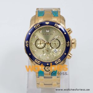 Invicta Men’s Quartz Gold Stainless Steel Champagne Dial 48mm Watch 80068