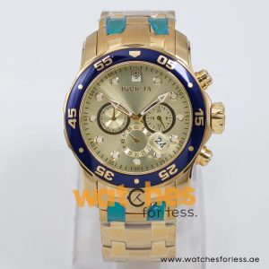 Invicta Men’s Quartz Gold Stainless Steel Champagne Dial 48mm Watch 80068