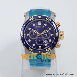 Invicta Men’s Quartz Two Tone Stainless Steel Blue Dial 48mm Watch 23668