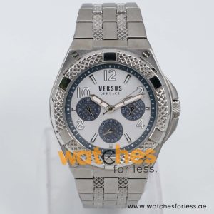 Versus by Versace Men’s Quartz Silver Stainless Steel Silver Dial 46mm Watch VSPEW1921